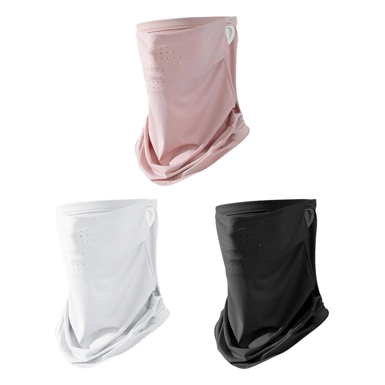 Face Mask Covering Cooling Portable Ice Silk Balaclava Reusable Earloop Neck Gaiter Scarf for Summer Outdoor Sport Men and Women