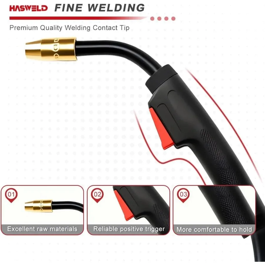 10ft MIG Gun Torch Parts Kit Compatible with Hobart Handler 190 Handler 210 MultiHandler 200 Handler 210MVP Includes 245926 500