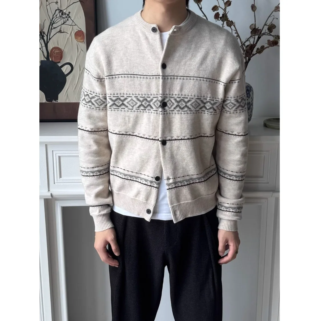 Women's Knitted Sweater Autumn Winter Lazy Sle High-End Feeling Camere Imitation Knit Cardigan Embroidered Open Cardigan