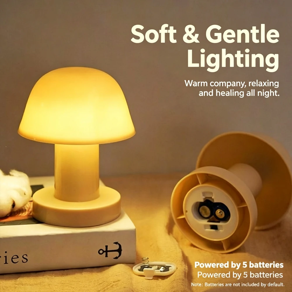 Mini Desktop Sunset Night Lamp Creative USB Rechargeable Mushroom Style Led Night Light for Coffee Bar Home Decor Bedroom