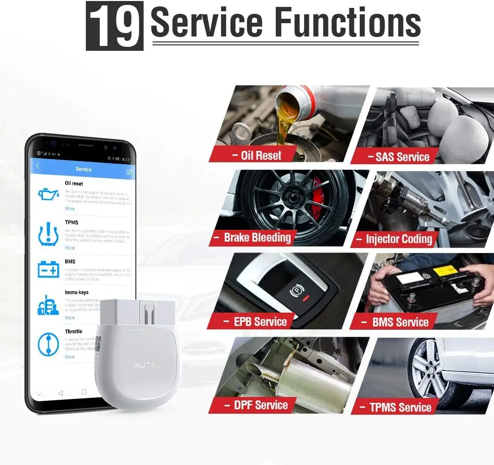 AP200(HT200) Bluetooth OBD2 Scanner, Mini MK808 Clone, Full Diagnostics & 19 Functions for iPhone & Android