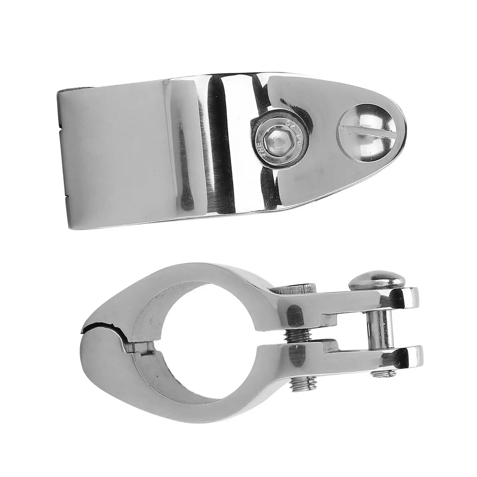 Glossy Marine Jaw Sliding Hinge - Easy Install, High Hardness, Rustproof Silver for Yachts