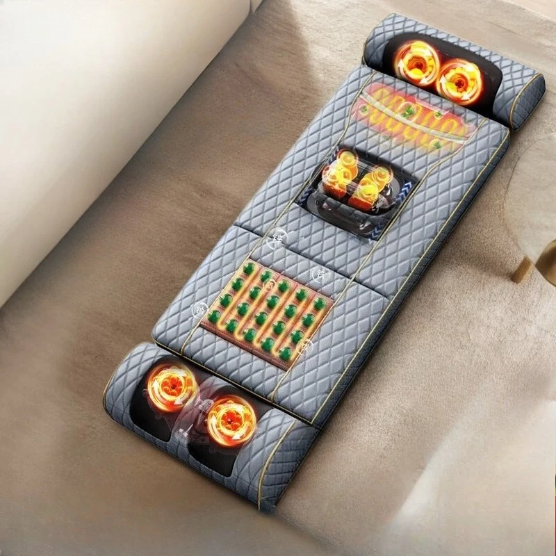

Upgrade Electric Full Body Massage Mattress Kneading Vibration Shiatsu Back Waist Cushion Jade Massager Pad Fatigue Relieve Gift
