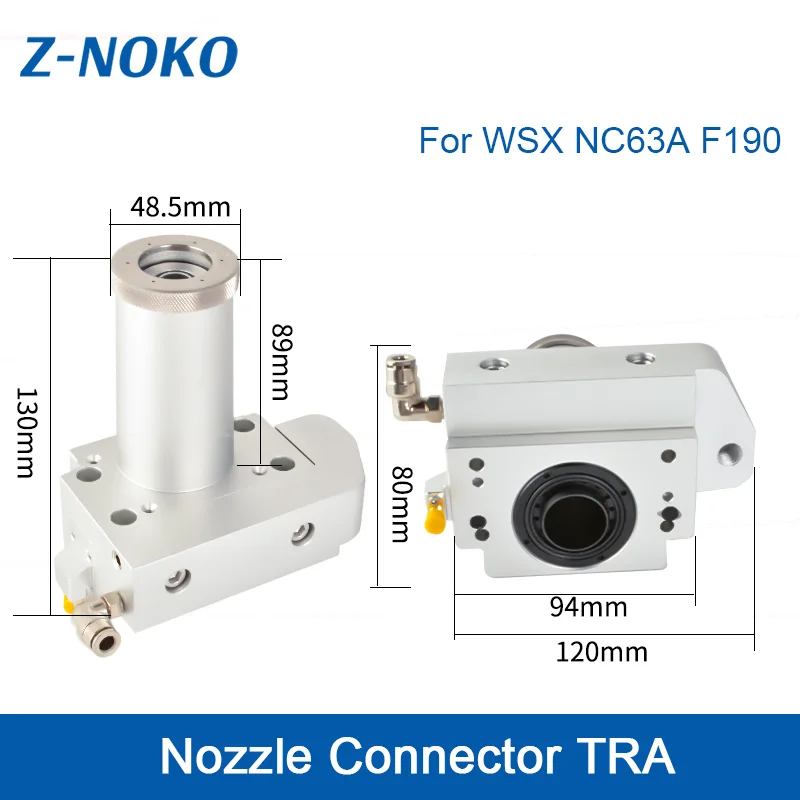 Znoko Laser WSX NC63A F190 Laser Nozzle Connector TRA Ceramic Hold Parts For WSX Fiber Metal Cutting Machine