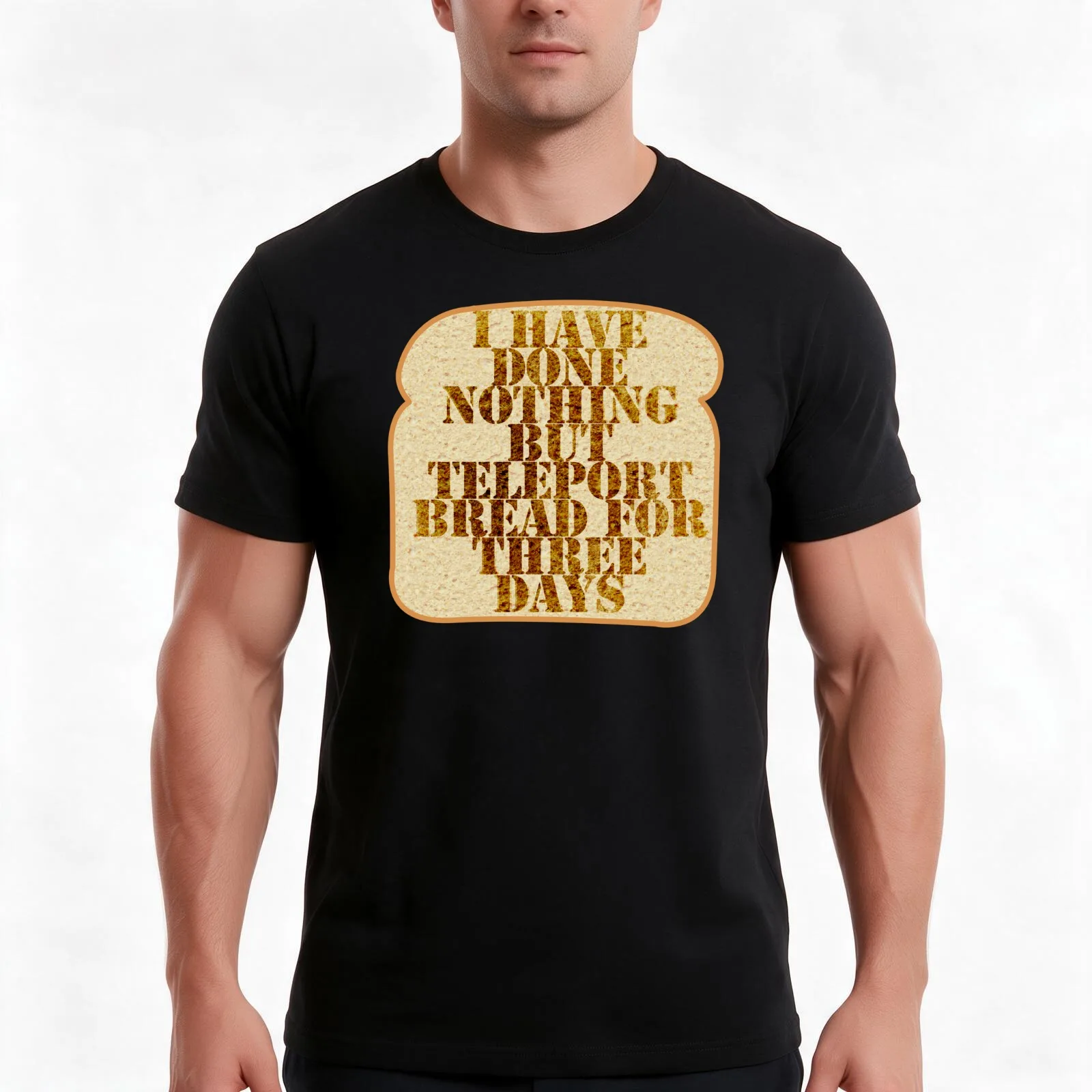 I have done nothing but Teleport Bread for three days. T-Shirt Summer Casual Cotton Tee Oversized Streetwear Tops 100% Cotton