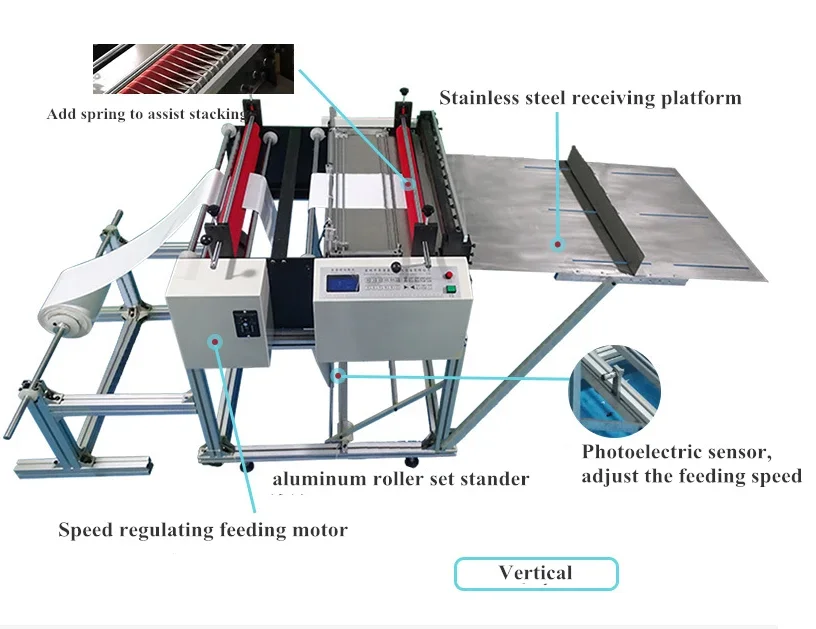 

SG-HYD-1200LS Max Cutting Width 1.2m Meltblown Roll to Sheet Cutter Professional Industrial Fabric Cutting Machine Tool
