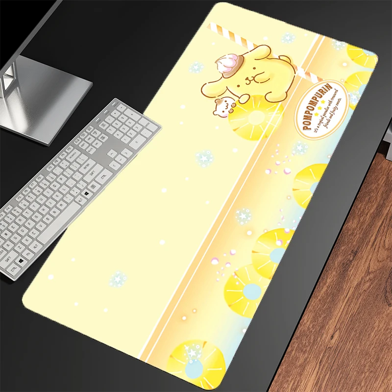Tapis de souris Pompompurin grand Anime accessoires de jeu tapis de souris Gamer PC complet ordinateur clavier tapis tapis tapis de bureau Varmilo