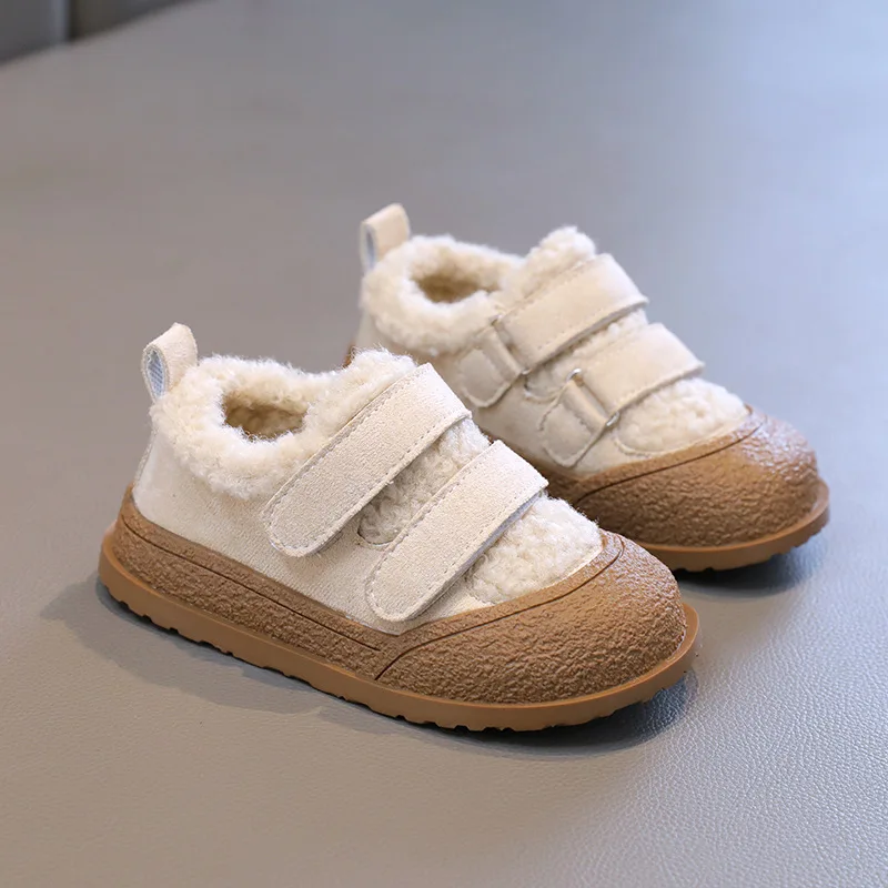 Chaussures chaudes en peluche pour bébé fille, bottes d\'hiver pour nouveau-né