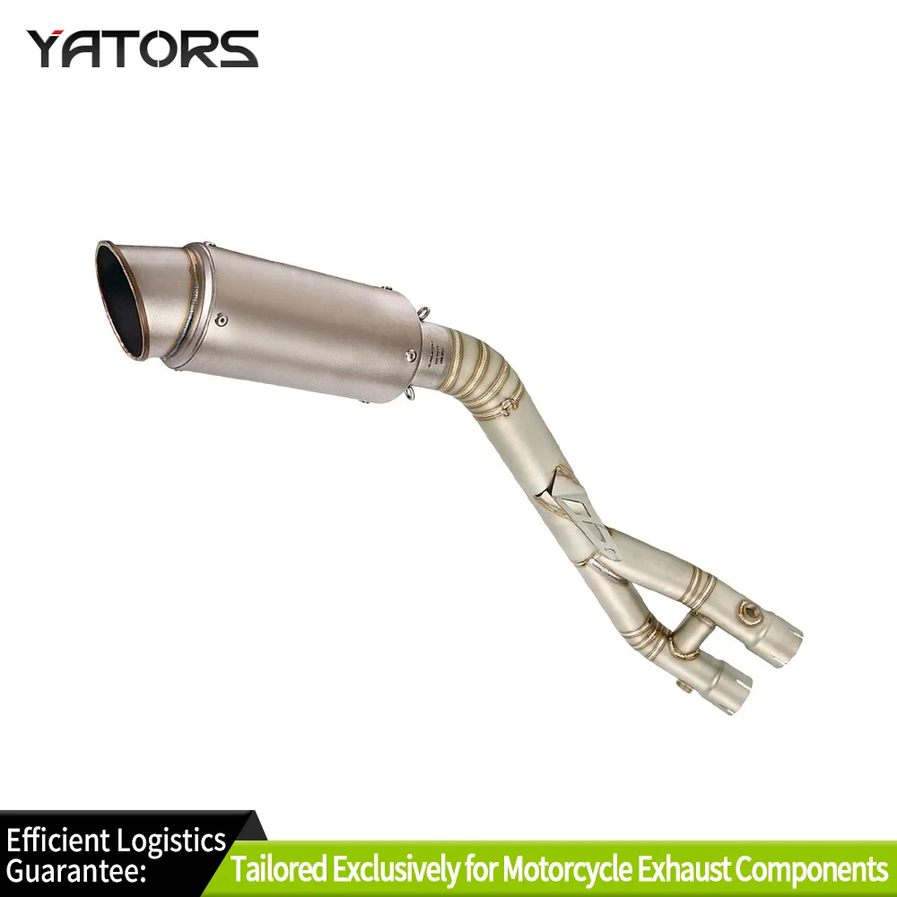 

Exhaust System For Yamaha YZF R1 2015-2025 Exhaust Link Pipe Black Muffler System MT-10 15-2021