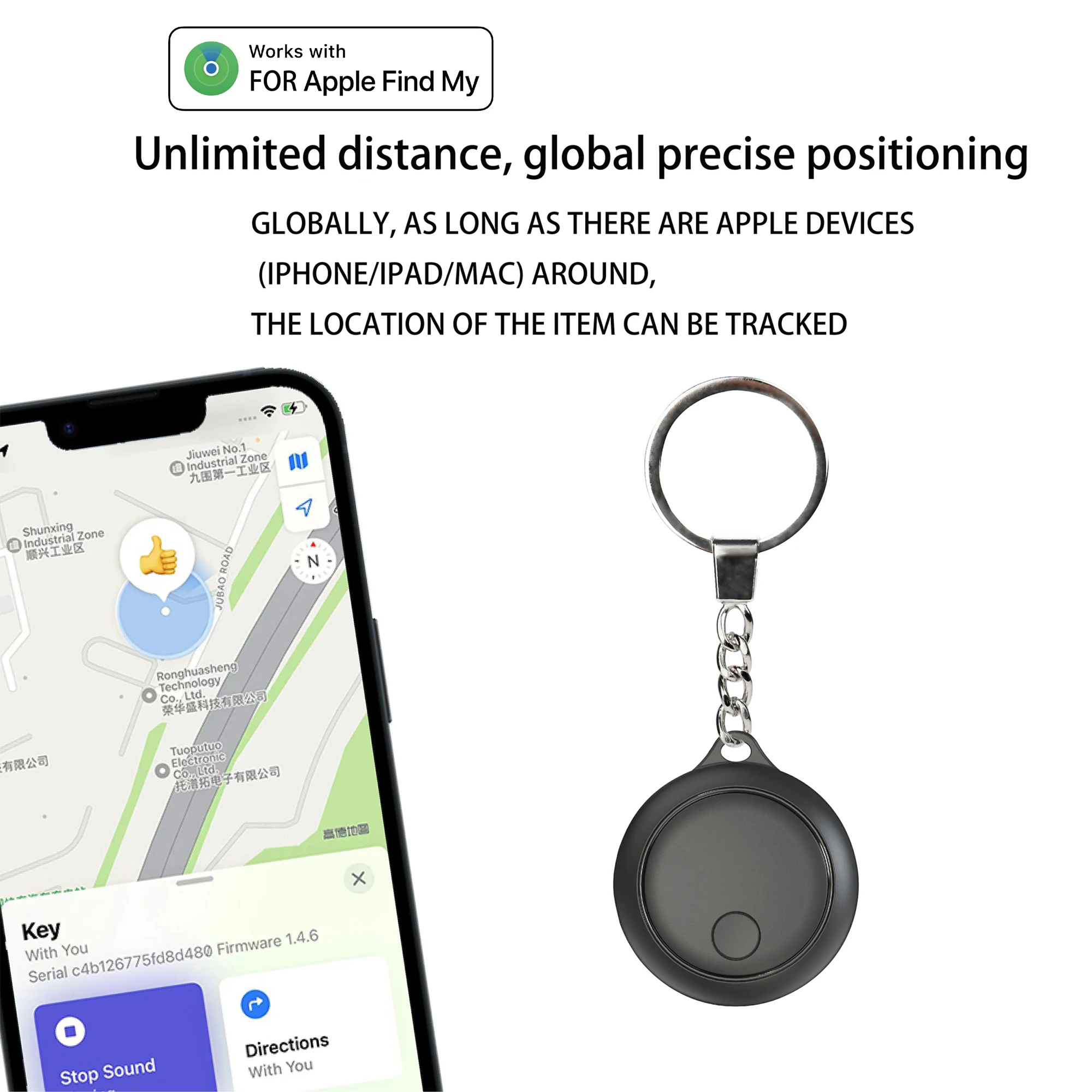 جهاز تتبع ذكي بنظام تحديد المواقع العالمي (GPS) يعمل بتقنية البلوتوث المضاد لخسارة الصوت وتحديد موقع إنذار تذكير msg لمفاتيح محافظ الأطفال والحيوانات الأليفة وتتبع التطبيق على iOS وAndroid #2