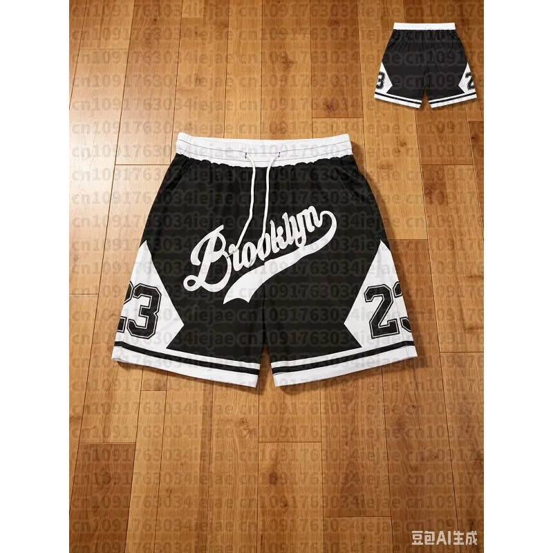 Summer Basketball Shorts Classic Retro Comfortable Print Shorts Fashion Athletic Breathable Outdoor Sports Training Shorts