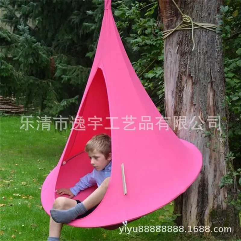 Outdoor Tree Tent Hammock Hanging Chair for Balcony Leisure Camping Portable Suspended Seat Garden Swing Bed for Adults Kids