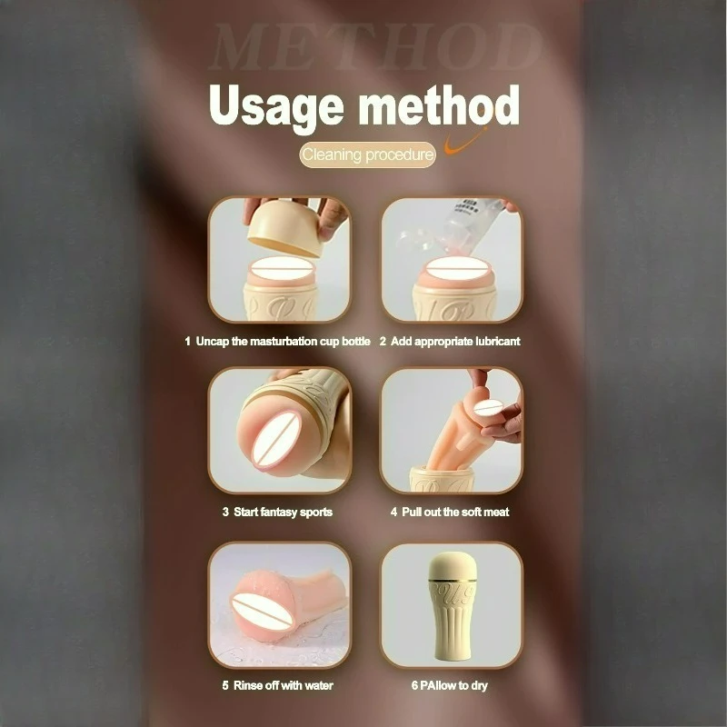 Discreet Hidden Cup Design Male Masturbator Realistic Vagina-Disguised As A Daily Cup,Sex Toys For Men Masturbation Cup 18+ view 6