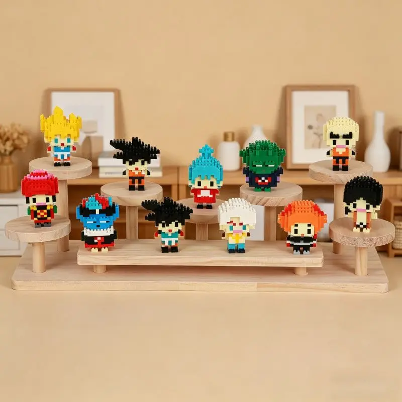 Dragon Ball Z Mini Micro Building Blocks Goku Vegeta Anime Character Bricks Kids Educational DIY Assembly Toy Decor Model Gift - view 3