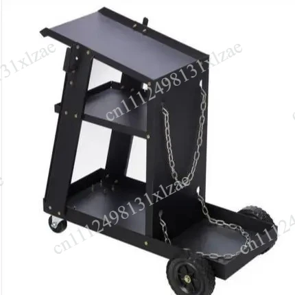 Industrial Mobile Hand Cart for Welding - Four-Wheel Trolley with Handle, Tool Storage & Workbench Flat Pushing Use