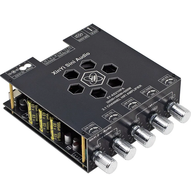 

2.1 channel Bluetooth digital power amplifier board TPA3255 DC DC19-50V wide voltage 2 * 300W + 600W