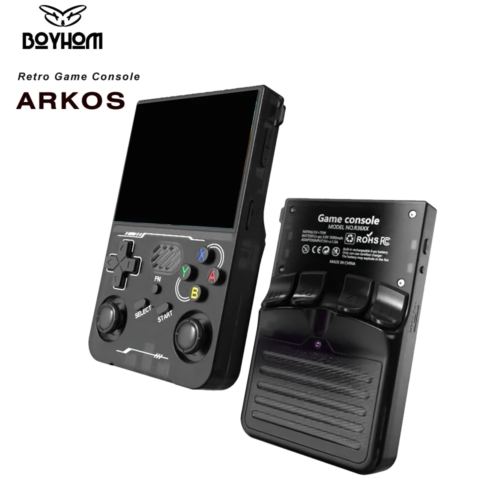 Console de jogos portátil retrô atualizado com Linux ARKOS, tela IPS de 3,5 polegadas, reprodutor de vídeo portátil de bolso, jogos Wi-Fi, presente para crianças