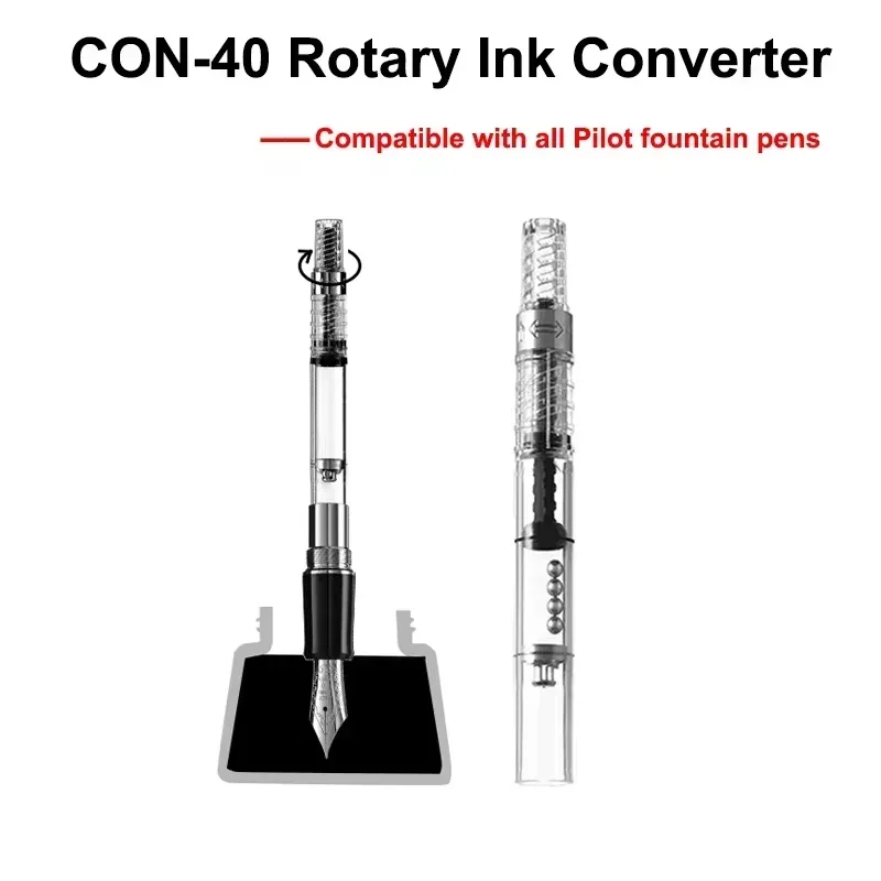 Hot Pilot Fountain Pen Con-40 Rotary Ink Converter Compatible All Pilot Fountain Pen 95S/Kakuno/Metropolitan Pen Writing Accesso