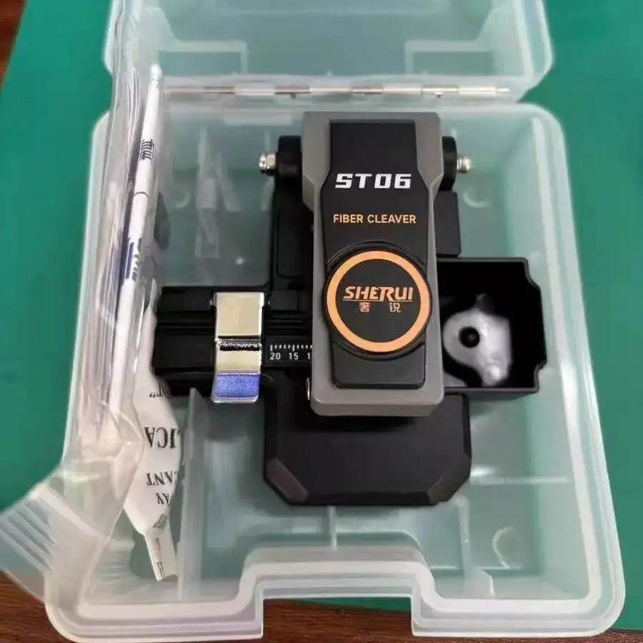 Automatic Fiber Optic Cleaver ST-06, 3-in-1 High Precision with 16P Blade for FTTH Fast Connector