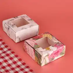 100pcs Small Paper Handmade Soap Boxes Flower Printed Party Present Gift Packaging Box Sweet Birthday Wedding Favor Boxes