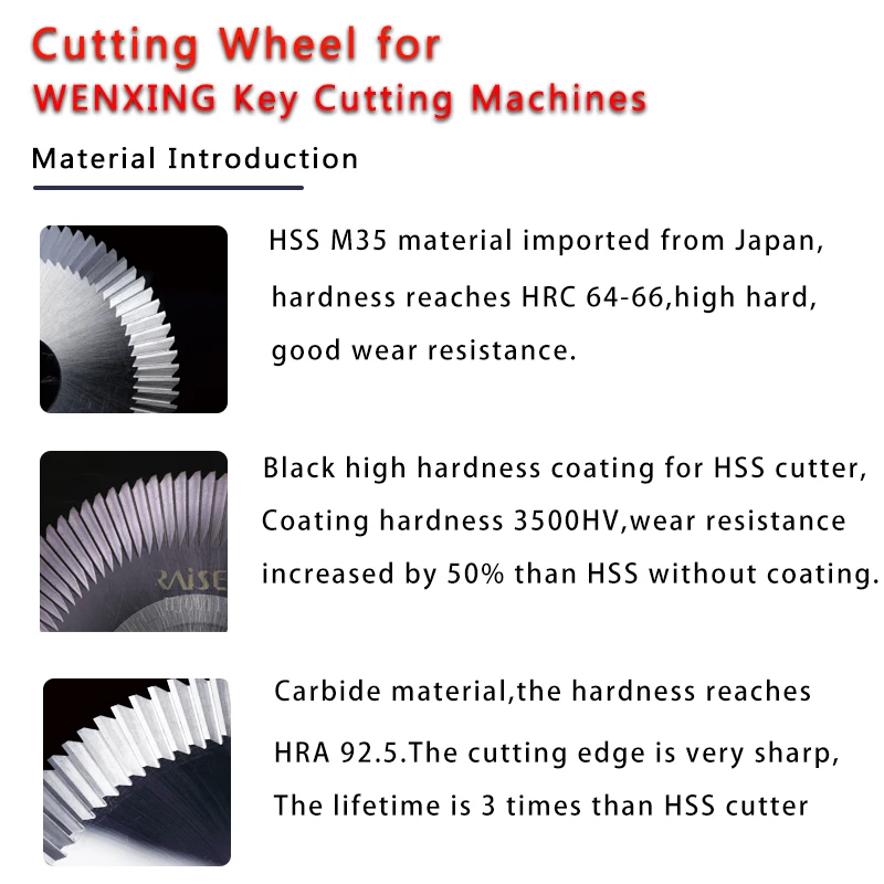 Alle Schlüssel Maschine Cutter Für Wenxing 100A 100B 100E 100F 100H 100G Q27 Q29 288 218 233 Schlüssel Duplizierer Maschine Schlosser Werkzeuge – Detail 4