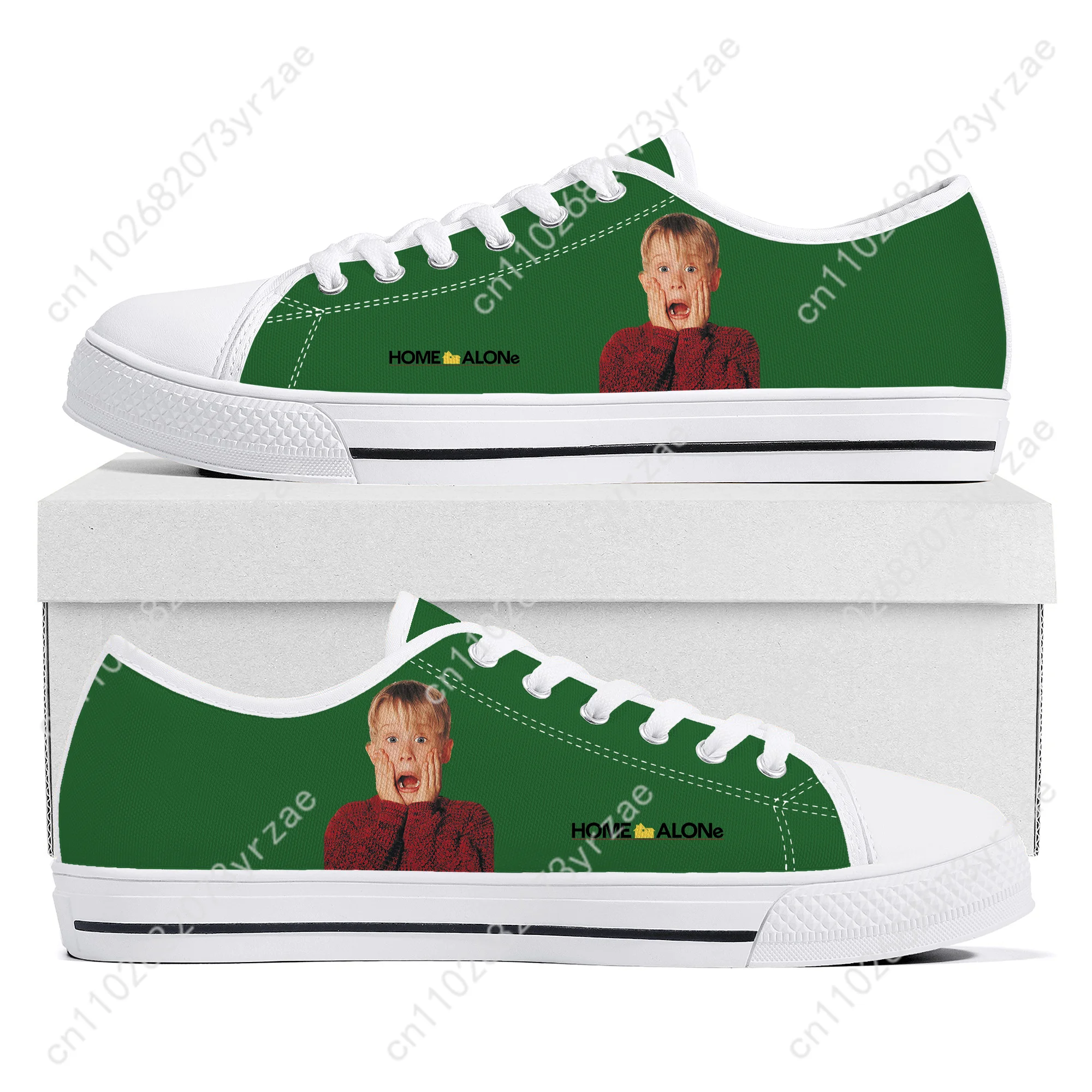 Home Alone Zapatillas bajas de alta calidad para hombre, mujer, adolescente, zapatillas de lona, calzado informal, patrones personalizados, zapatos personalizados