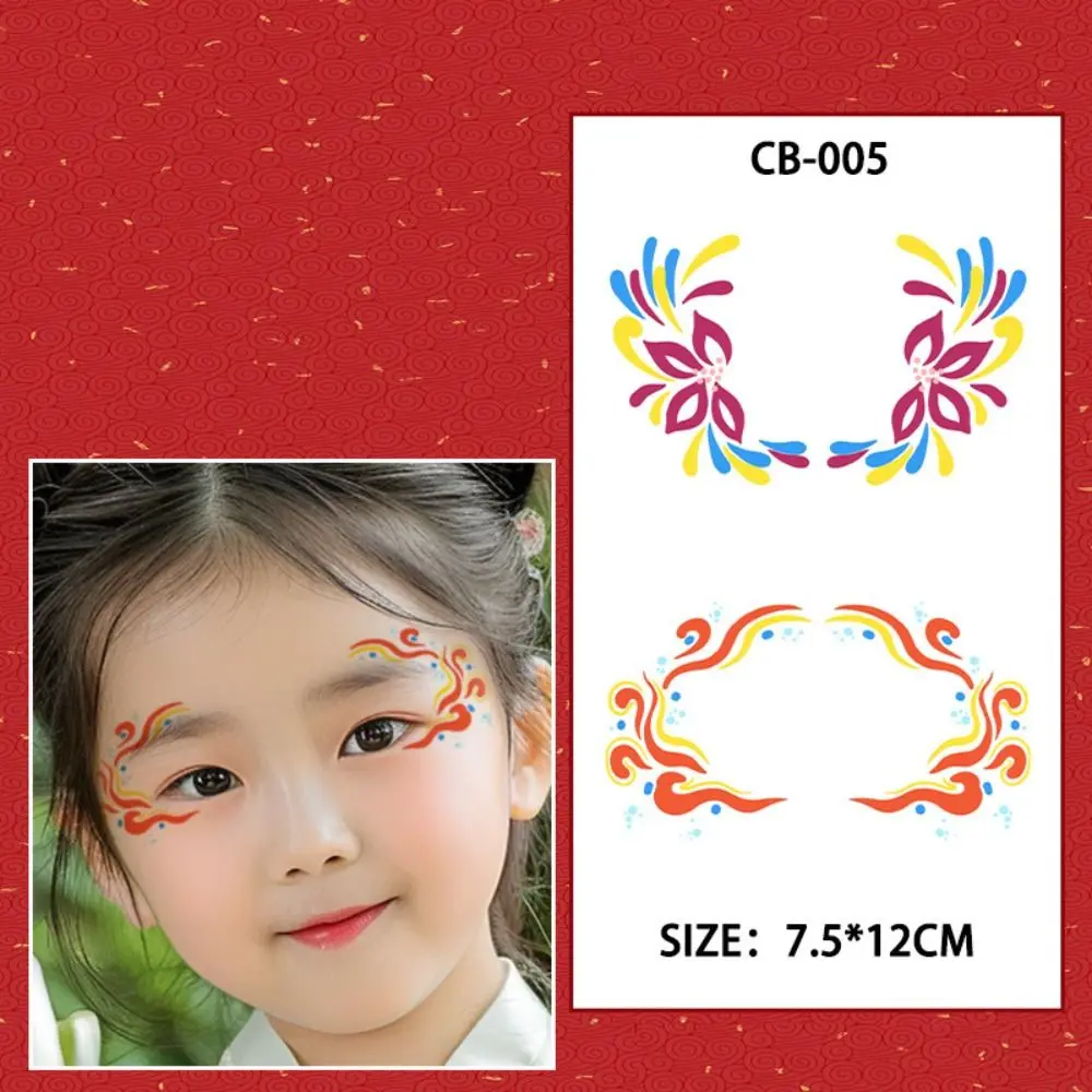 Autocollants de tatouage imperméables pour enfants, yeux, ombre, arc-en-ciel, étoile, coloré, longue durée, bricolage, faux tatouages pour enfants, 13 pièces