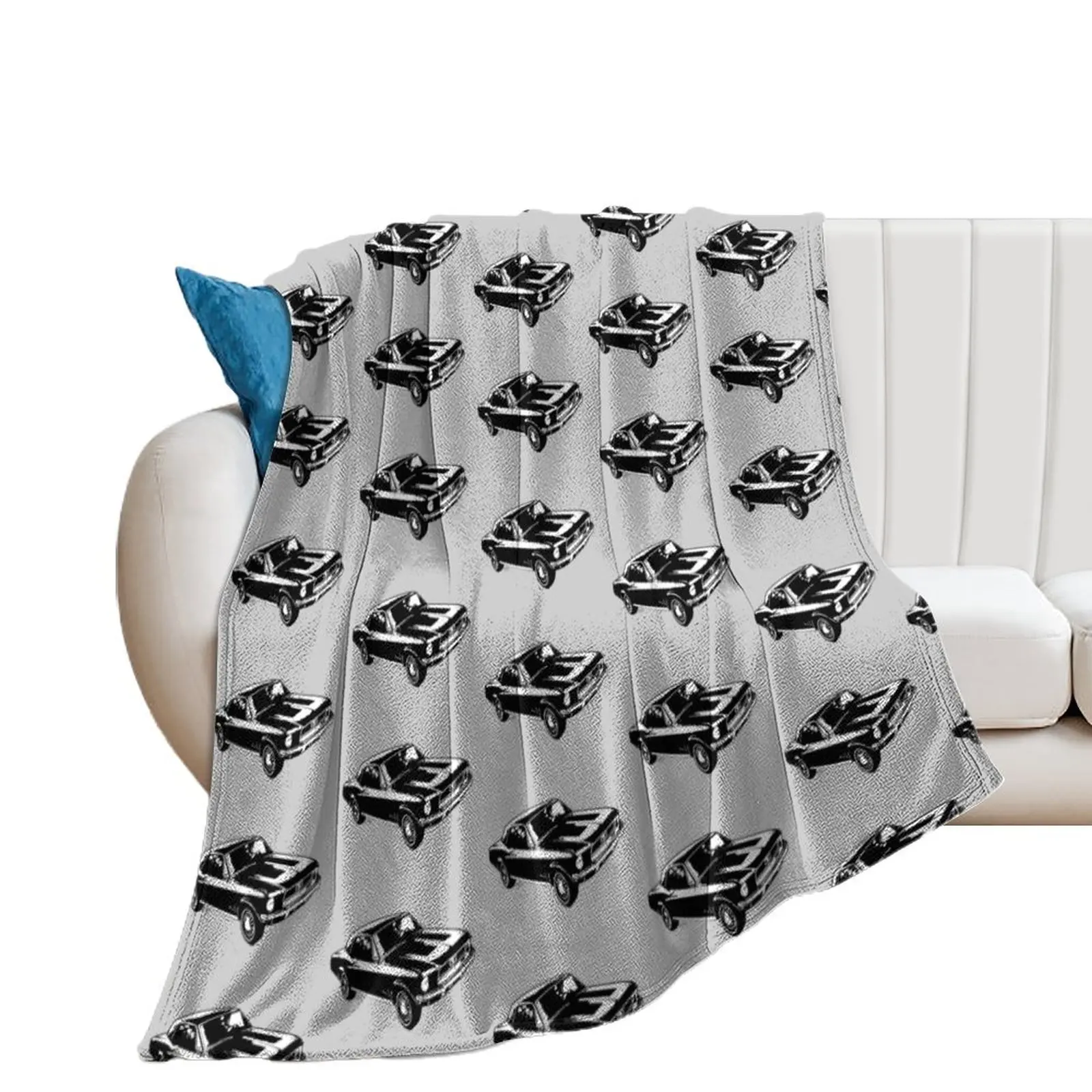 

67-68 Black Stang Throw Blanket Bed Stuffeds Blankets