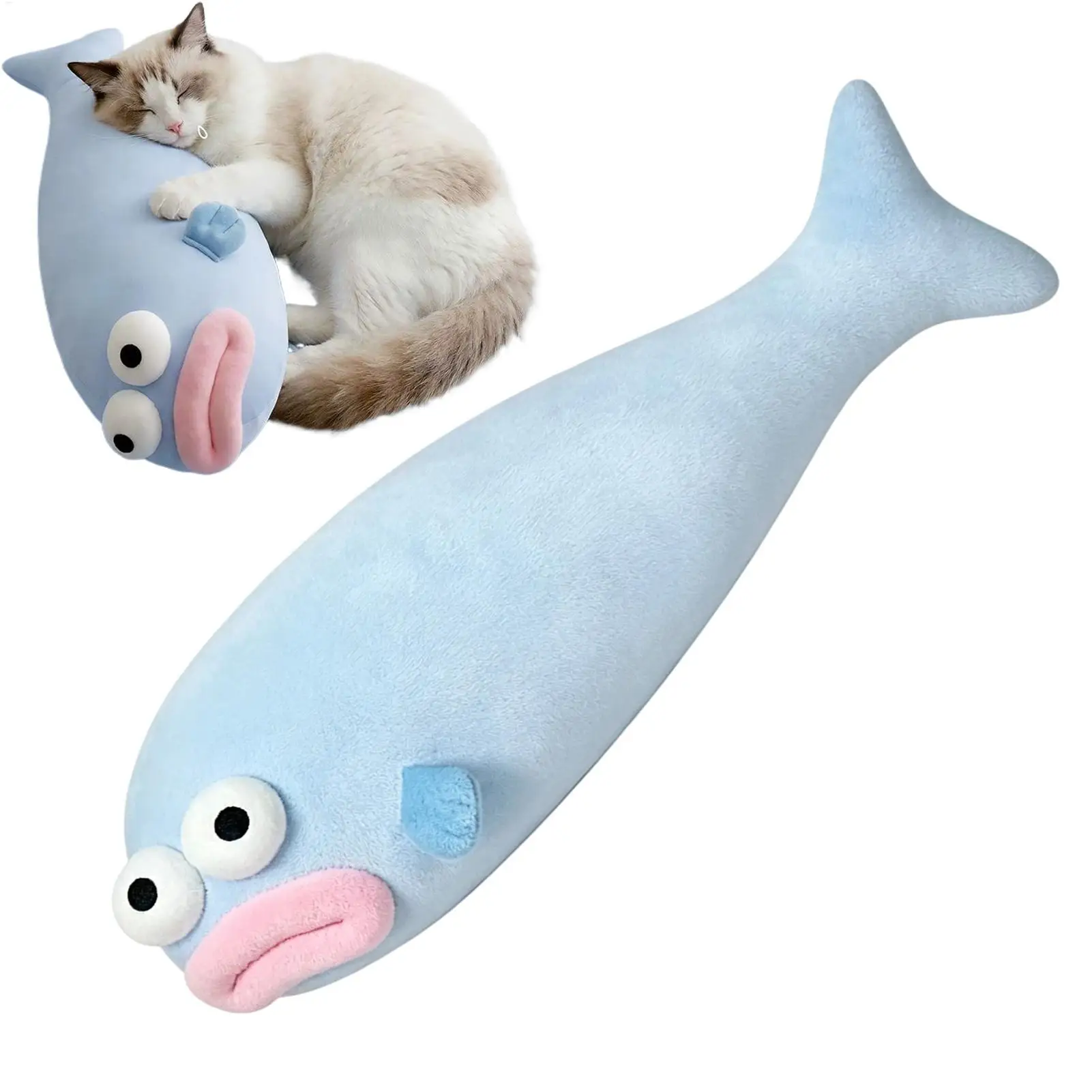 Fish-Shaped Cooling Pillow, Breathable Cool Down Bed Cushion for Kids, Adults & Pets, Multipurpose Comfort for Home, Office Dorm