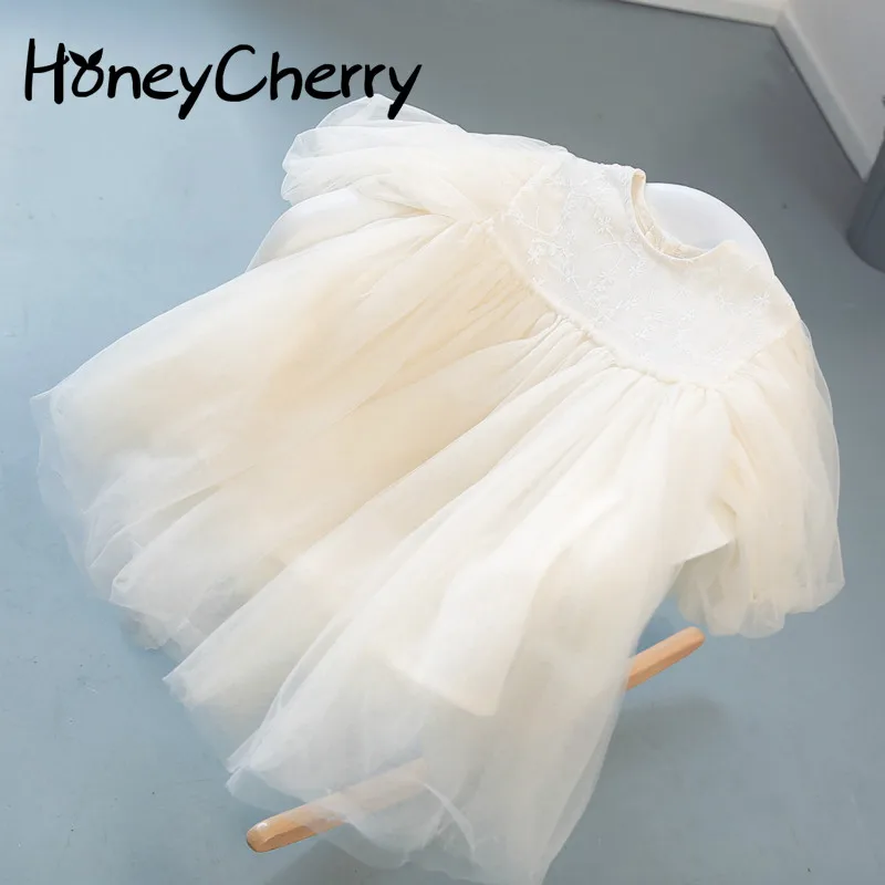 HoneyCherry New Baby Sweet Princess Dress Flower Girl Dresses For Weddings Baby Girl Clothes