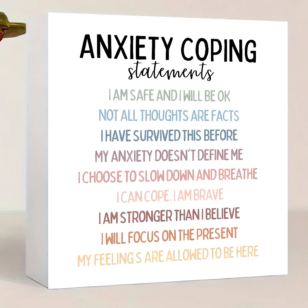 Calm & Focus: Office Mood-Boosting Decor,Relaxing Inspirational Ornament for Mental Health, Emotional Regulation & Stress