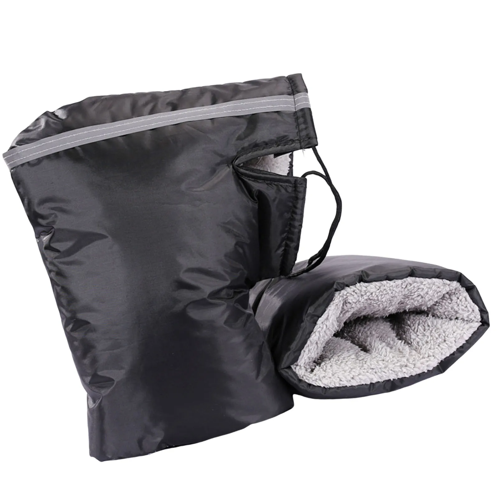 قفازات مقود دراجة نارية مع شريط عاكس ، غطاء شريط مقبض حراري مقاوم للرياح ، مركبة ATV ، الثلج ، سكوتر #4