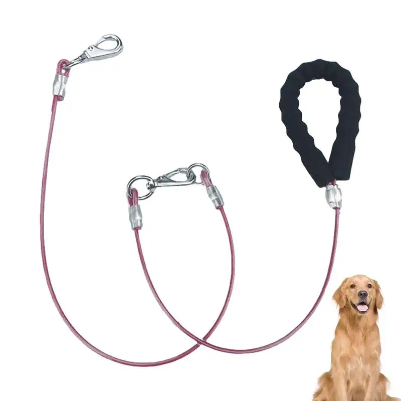 Dog Leash With Lobster Claw Clasp Pet Running Leash With Anti-Slip Handle 4.8ft Long Leash With Carabiner Clip Tangles Free