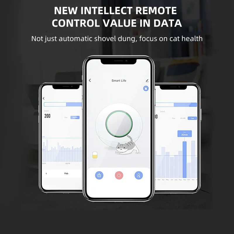 Caixa de areia inteligente automática cat towifi, grande tipo gaveta do banheiro, totalmente fechado, anti, cleaning