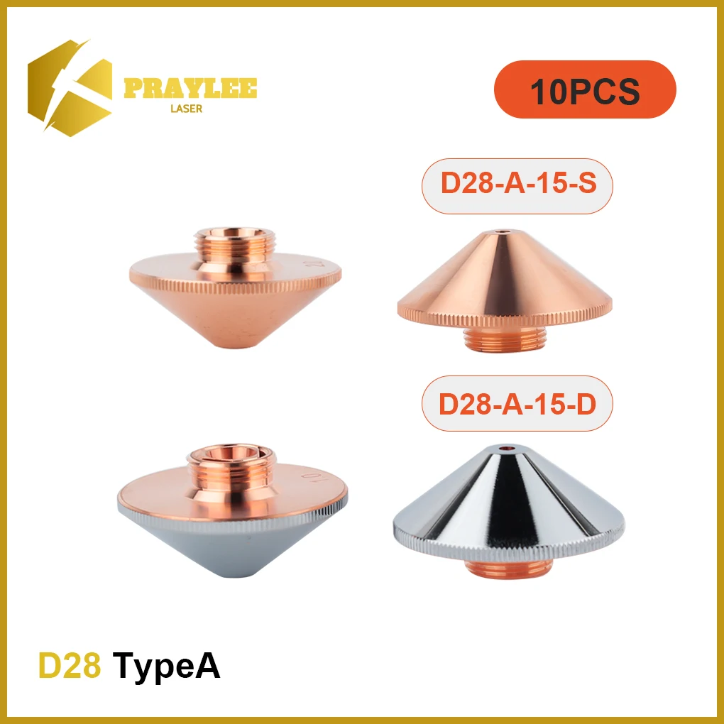 Praylee Laser Cutting Nozzle Single Double Layer For Precitec WSX Raytools Fiber Laser Head Nozzle Cutting Welding Machine 10PCS