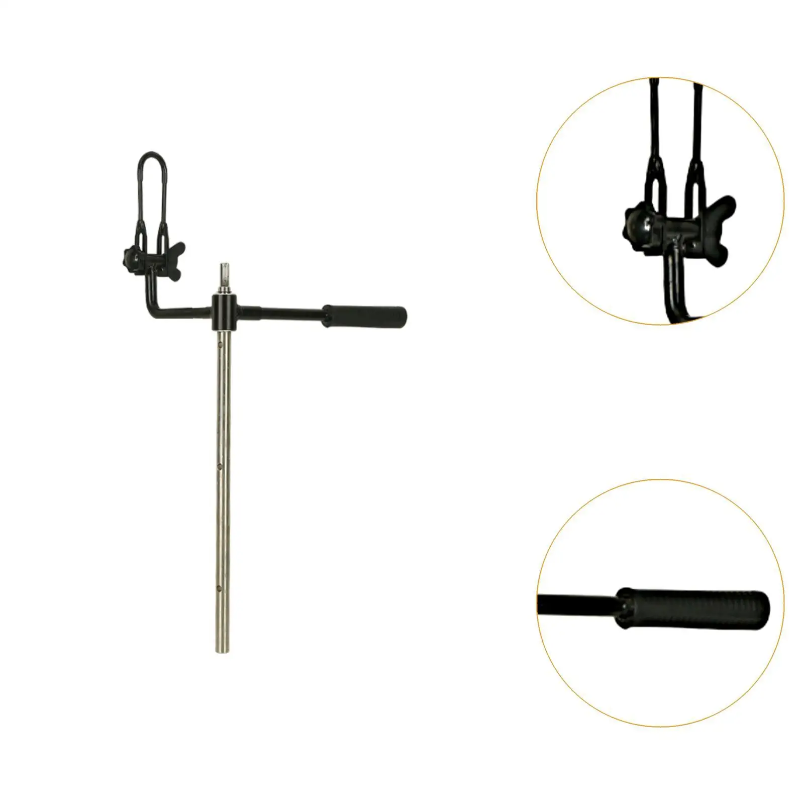 Ice Drill Auger Extension Rod Fishing Accessories Multifunctional Ice Insert with Handle and Drill Connector Ice Chisel