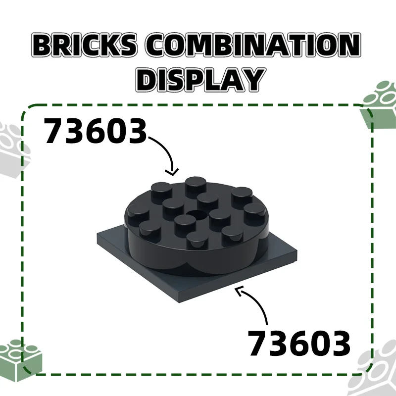 WANGE 41Pcs/Lot 73603 Meja Putar Dudukan Blok Bangunan Moc Aksesoris Warna Kompatibel dengan Brick DIY Suku Cadang Mainan Hadiah