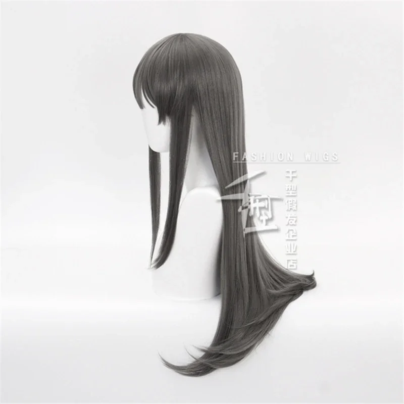 Cosplay Seishun Buta Yarou wa Bunny Girl Senpai no Yume wo Minai Heat Resistant Hair 80cm Sakurajima Mai Grey Long Wig view 3
