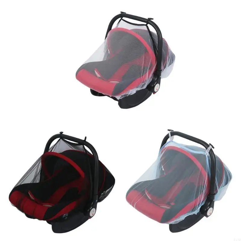 F19F Baby SafetySeat Netting Mosquitoes Net Cover for Infant Carseat Baby Essential