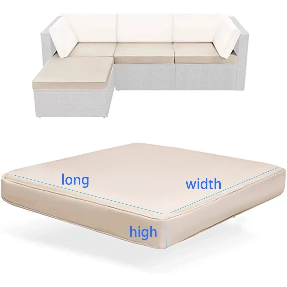 قطعة واحدة من غطاء الوسادة، غطاء وسادة أريكة بسحاب شامل، مناسب للأماكن الخارجية، غطاء وسادة من القماش الطبيعي وجيد التهوية #4