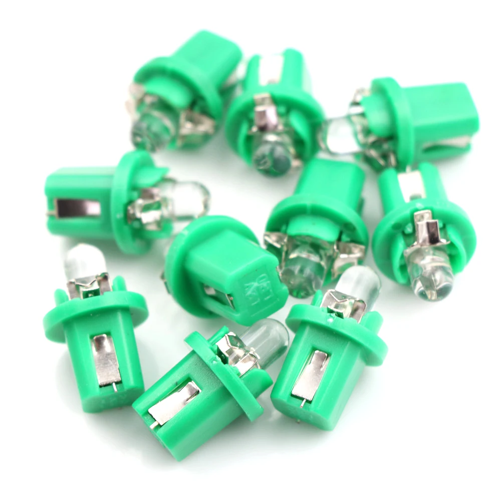 Multi Color T5 B8.5D B8.5 SMD LED Car Light Automobiles Light-emitting Diode Instrument Dashboard Light Bulbs  DC 12V 10Pcs/lot