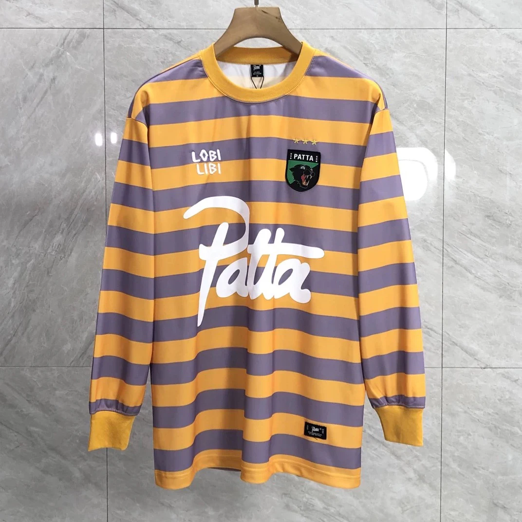 Patta Football Jerseys Sports Long Sleeve T-shirt Street Men's Europe American Trend Print T Shirts