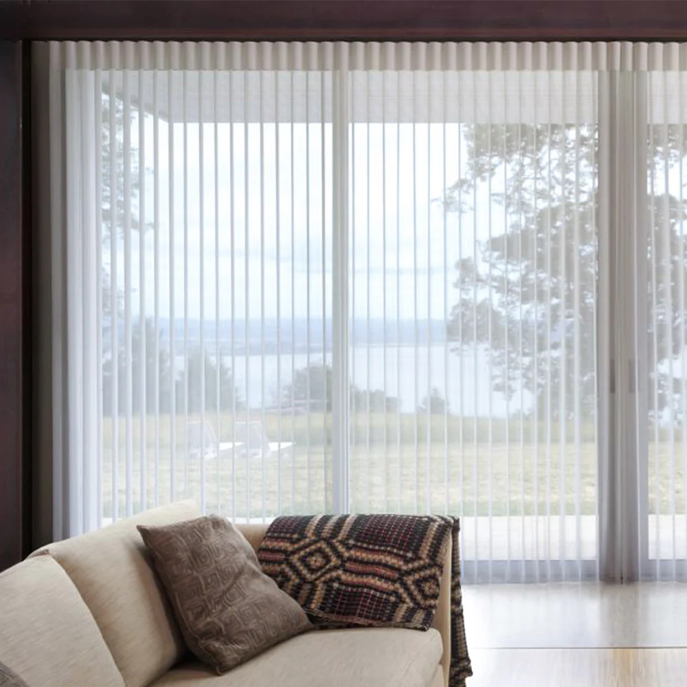 Home decor smart  electric vertical venetian blinds office living room semi-shading sunshade vertical window blind curtain