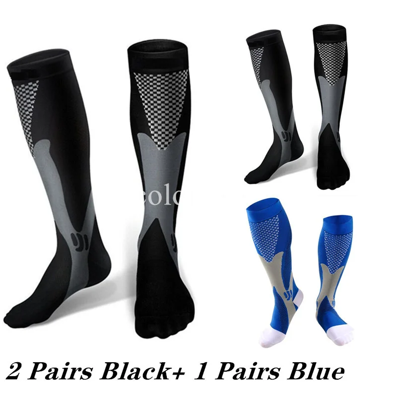 2/3/4 Paar Kompressionssocken Kniehohe Sportsocken Medizinische Pflegestrümpfe Krampfadern Socken Outdoor Radsocken