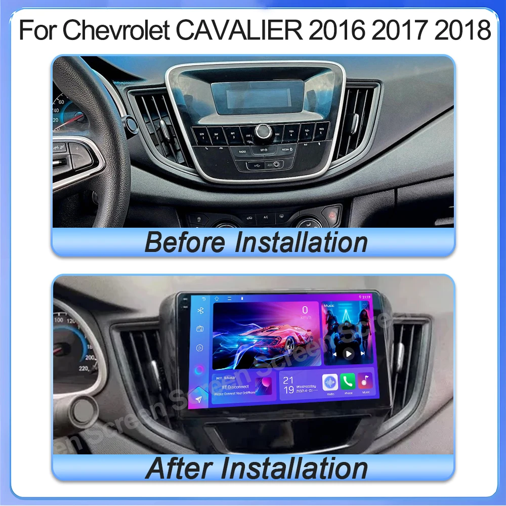 أندرويد 15 لشروليه كافالير 2016 2017 2018 راديو السيارة الوسائط المتعددة مشغل فيديو بلوتوث مرآة ربط شاشة تعمل باللمس RDS DSP 5G