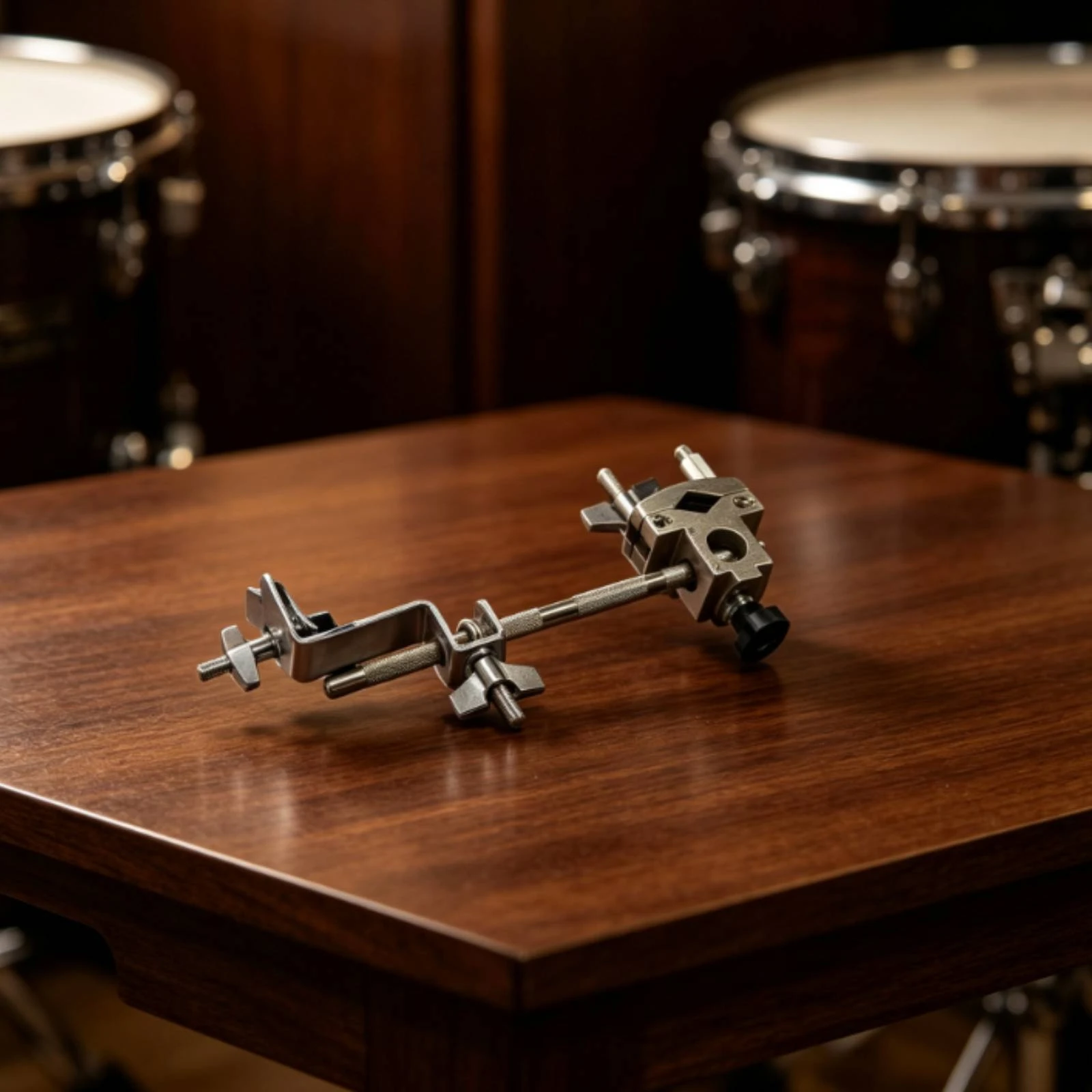 Drum Clamp with Rod Multi-Point Drum Hardware Clamp Double Mounting Bracket Brushed Cymbal Arm Arm Mount Professional