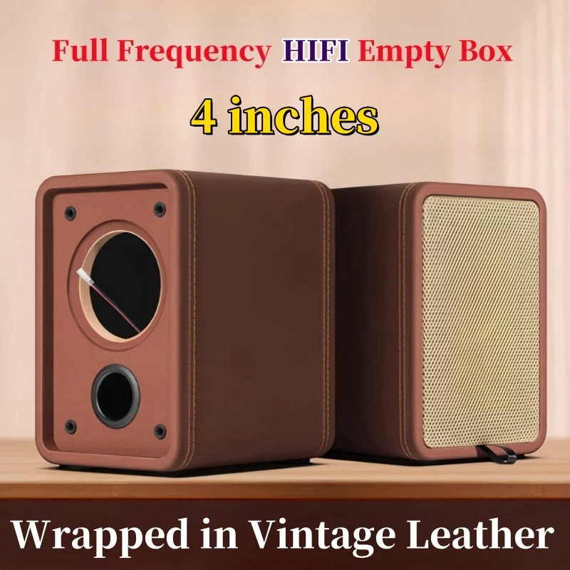 

4-inch Empty Speaker Box,Passive Sound Wooden Drawer 1 Pcs Speaker Housing Applicable Circular,Octagonal,Arc-shaped Speaker