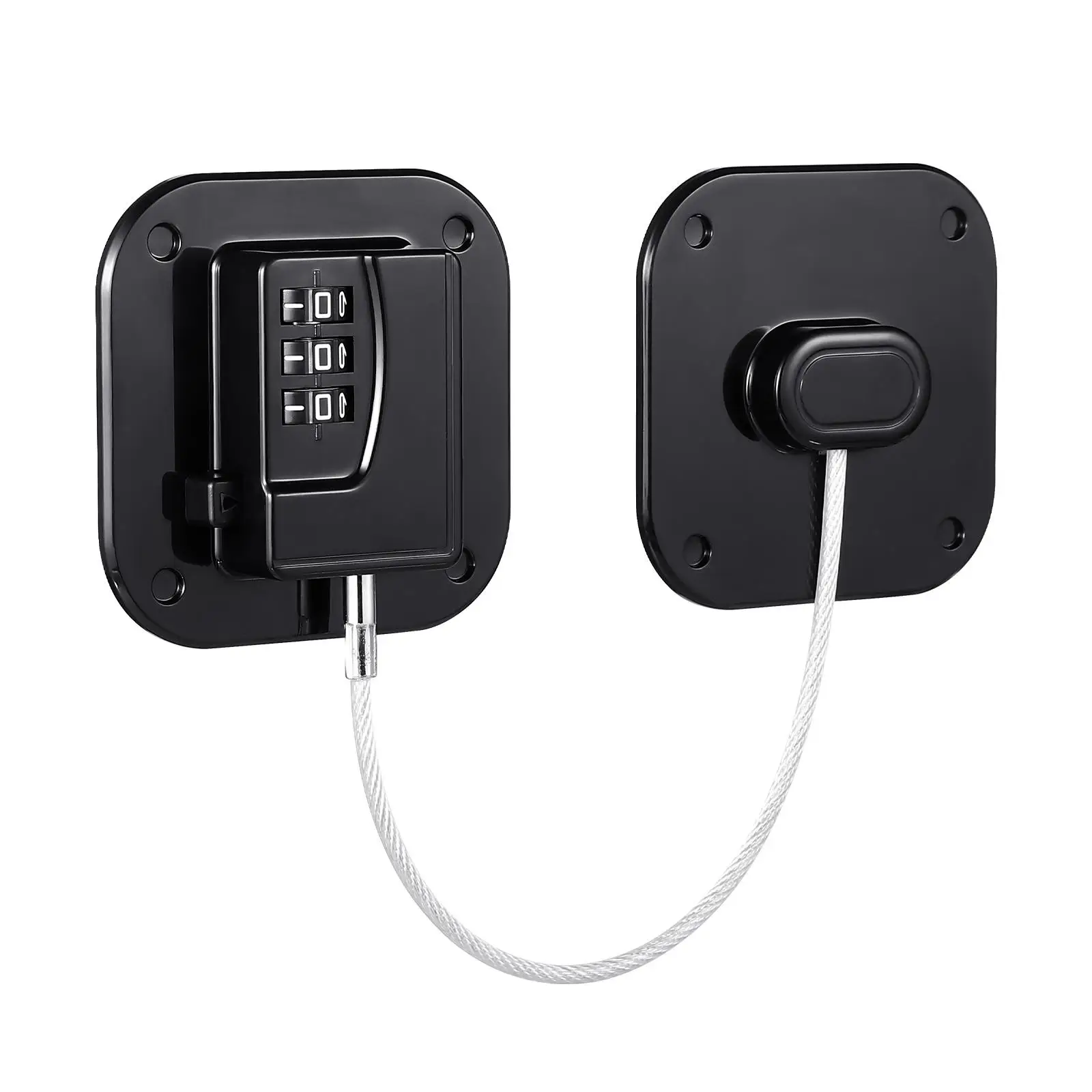 

Plastic Metal Combination Lock for Refrigerator Door Cupboard File Drawer Durable Safe Home Use Long Adhesive Cabinet Hardware