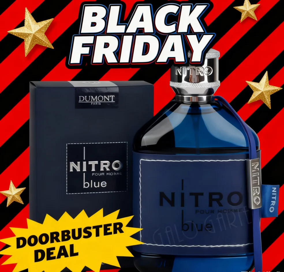 عطر دومونت نيترو بلو الرجالي بسعة 3.4 أونصة/100 مل، مما ينبعث منها عطر الفواكه الطازجة والحمضيات #1