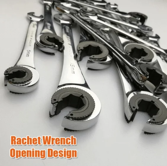 1Pc 8-19 mm Tubing Ratchet Spanner Combination Wrench Ratchet Flex-head Metric Oil Flexible Open End Wrenches Tools Dropshipping